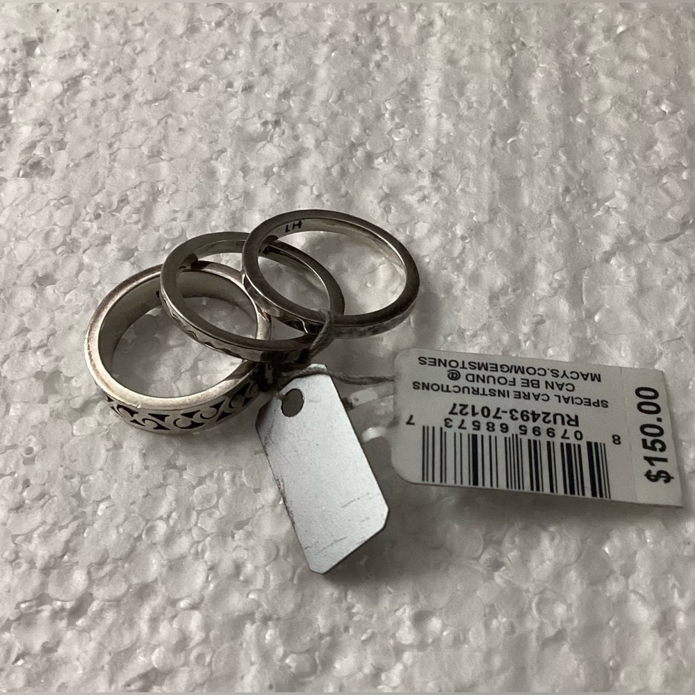 Lois Hill Sterling Silver Set of 3 Stackable Rings - Size 7 - Picture 2 of 8